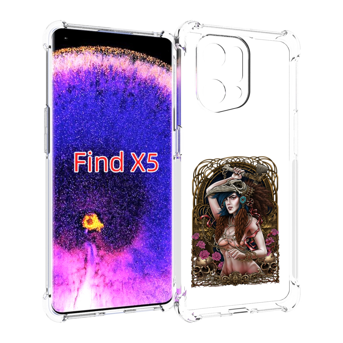 

Чехол MyPads красивая девушка рисунок для Oppo Find X5, Прозрачный, Tocco
