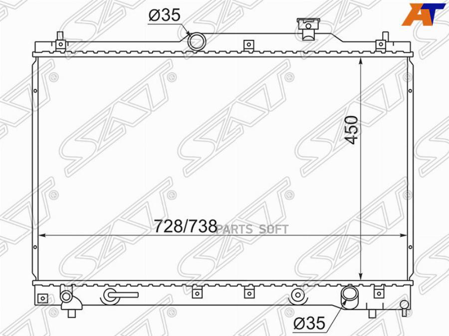 

Радиатор Toyota Estima 2azfe 2.4 99-06 Sat арт. TY0030-TCR30