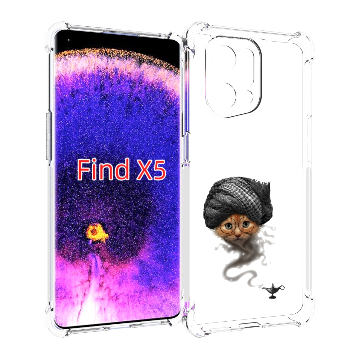 

Чехол MyPads кот джин для Oppo Find X5, Прозрачный, Tocco