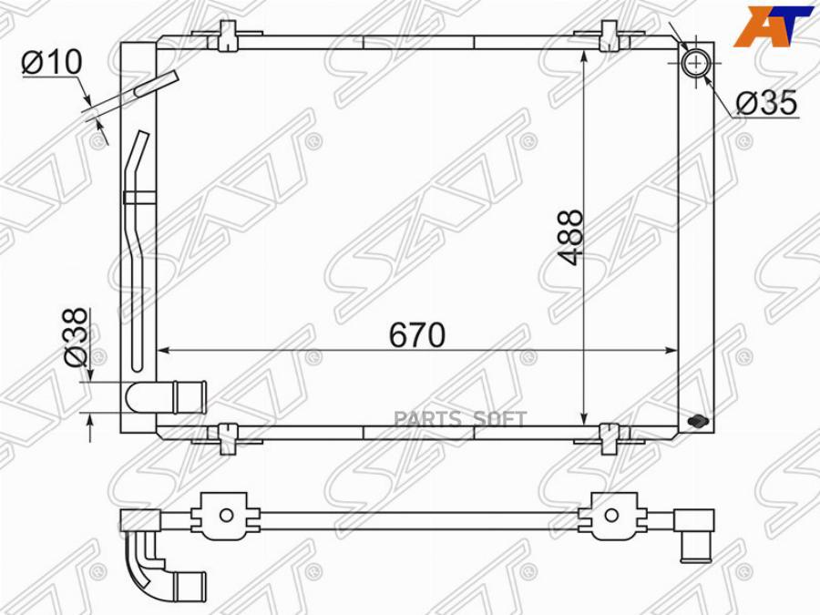 

Радиатор Toyota Sienna Ii 03-05 3mz Sat арт. TY0015-1