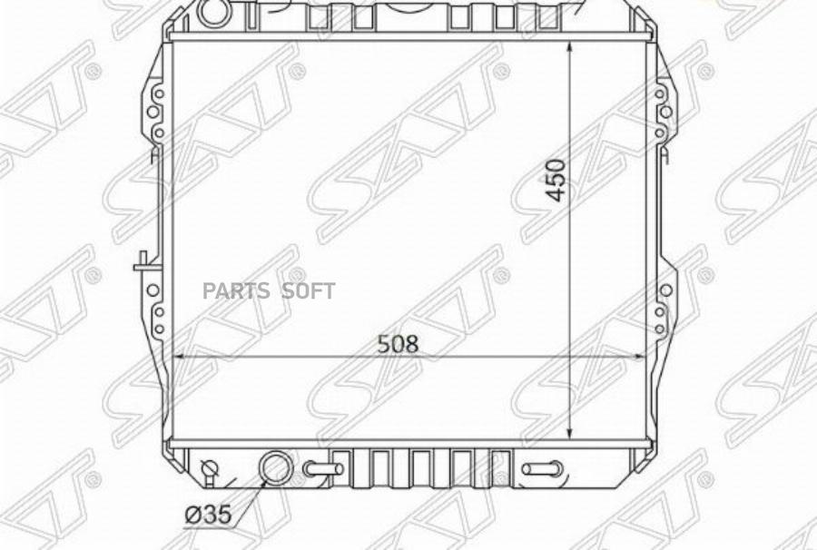 

Радиатор Toyota Surf/Hilux/4-Runner Ln13# 3l/5l 1989-95 Sat арт. TY0013-D