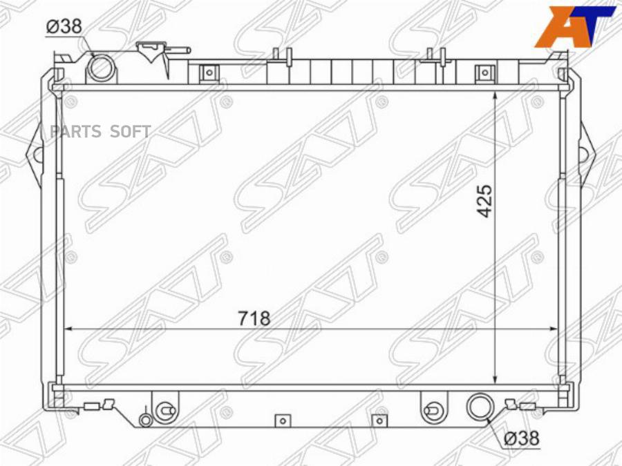 Радиатор Toyota Land Cruiser 80 Hd/Hz 90-96 Diesel At/Mt Sat арт. TY0009-J80D-AT