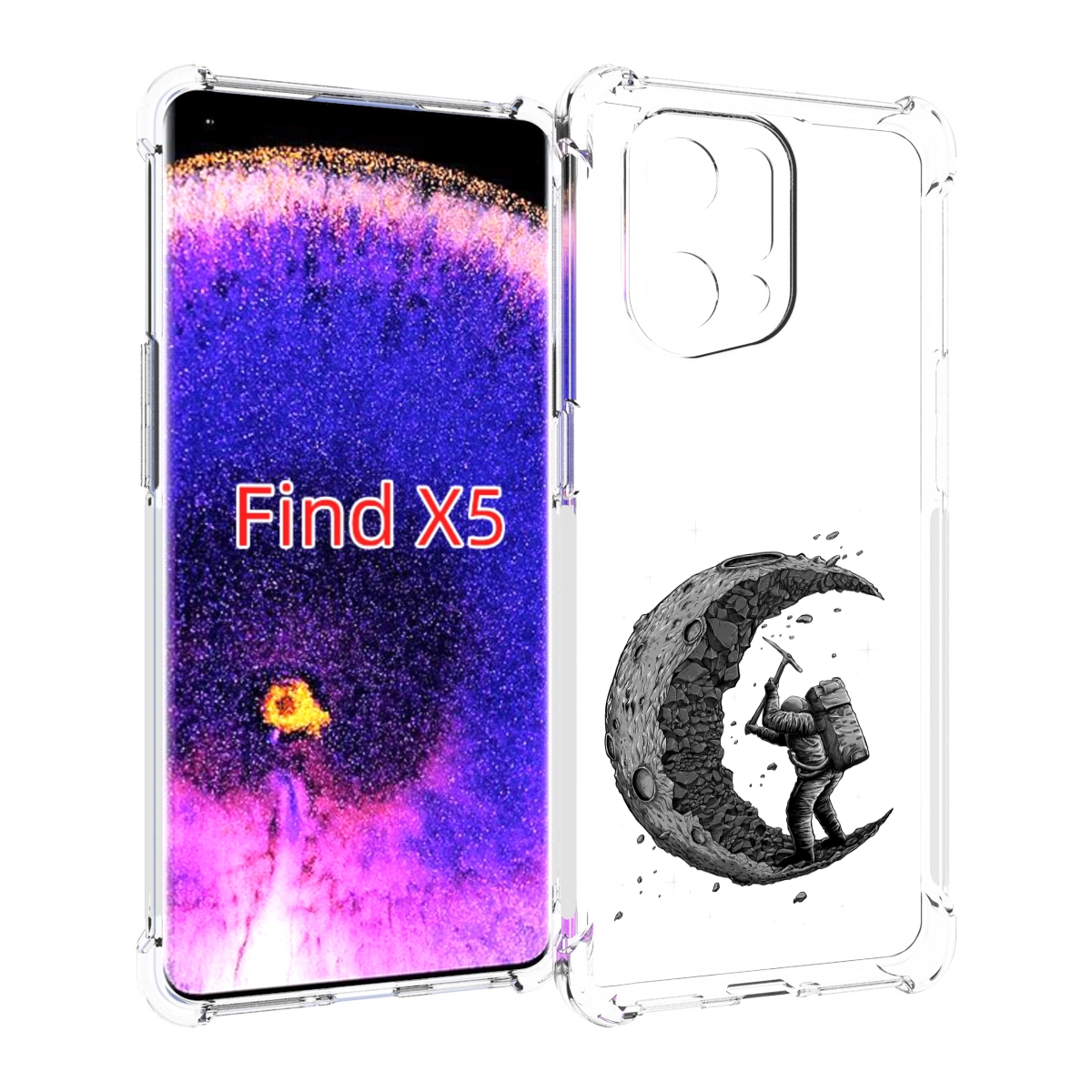 

Чехол MyPads камненная луна для Oppo Find X5, Прозрачный, Tocco