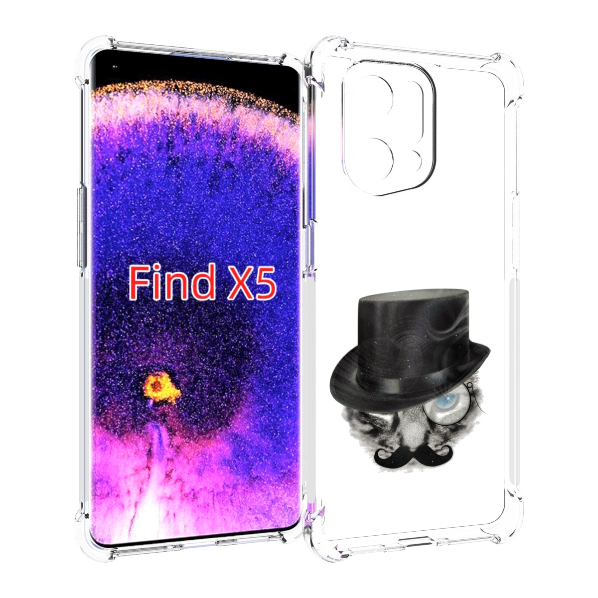 

Чехол MyPads интелегентный кот для Oppo Find X5, Прозрачный, Tocco