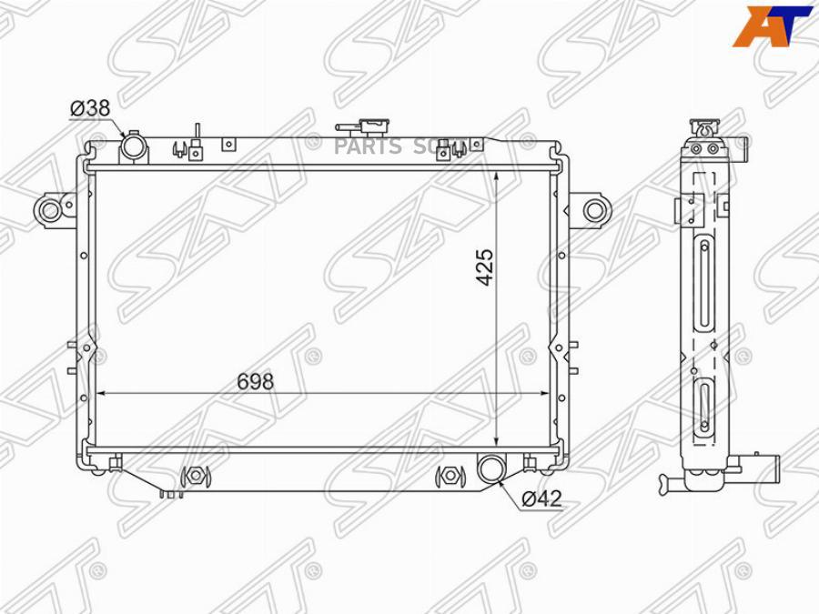 

Радиатор Toyota Land Cruiser 105 1hz/1fz-Fe 4.2/4.5 98-07 General Spec Sat арт. TY0009-105