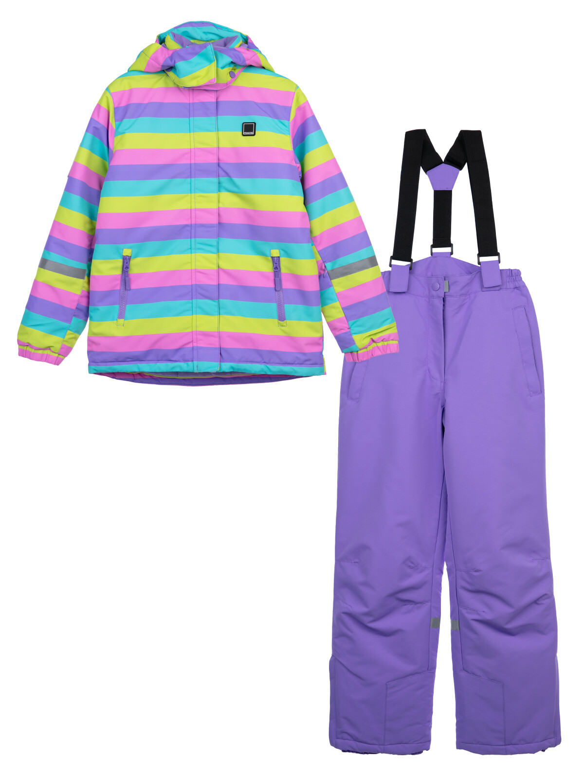 Комплект для девочек PlayToday: куртка, брюки, светло-сиреневый, 140