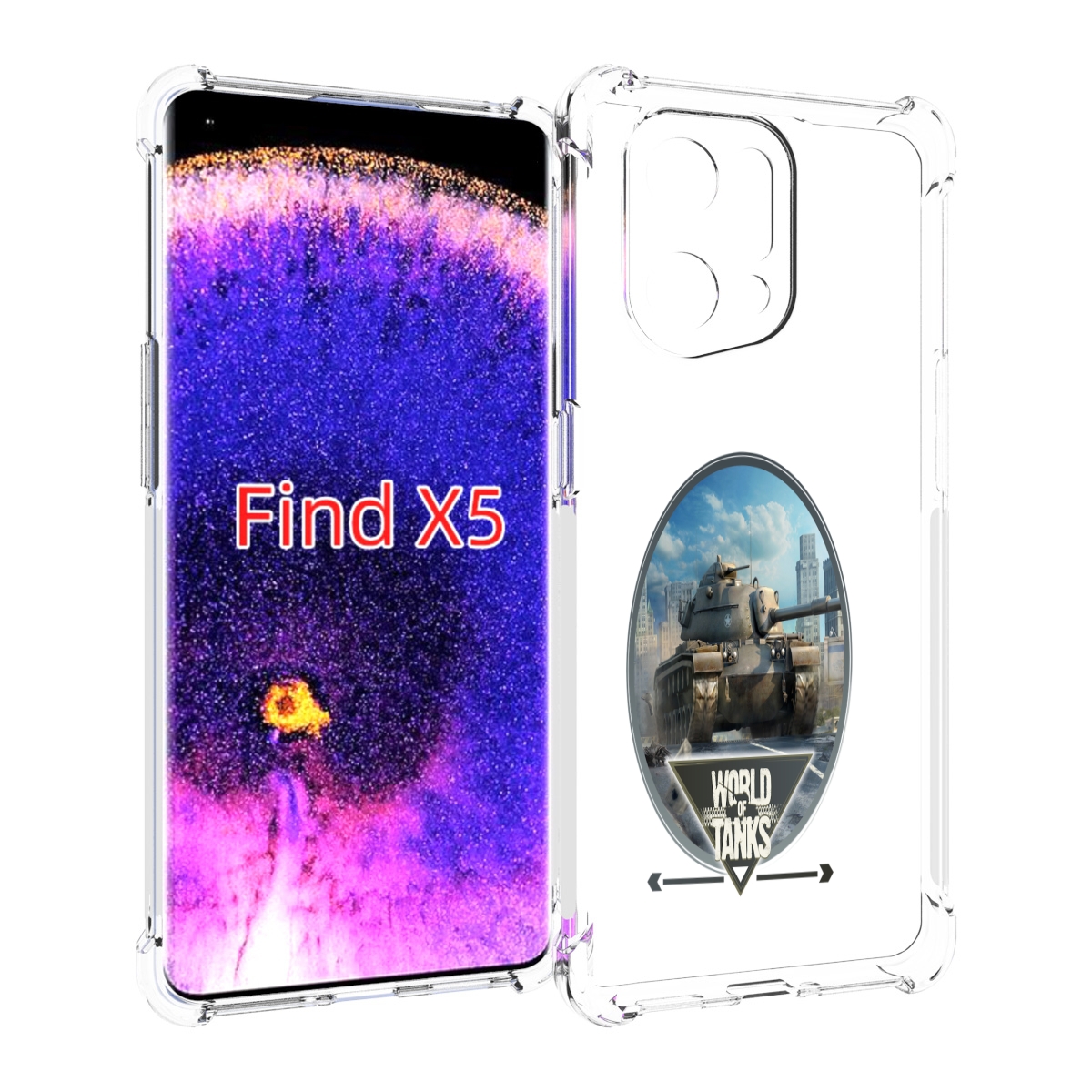 

Чехол MyPads игра с танками для Oppo Find X5, Прозрачный, Tocco