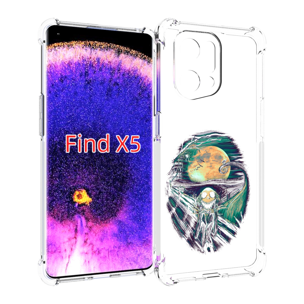 

Чехол MyPads зубастое существо абстракция для Oppo Find X5, Прозрачный, Tocco