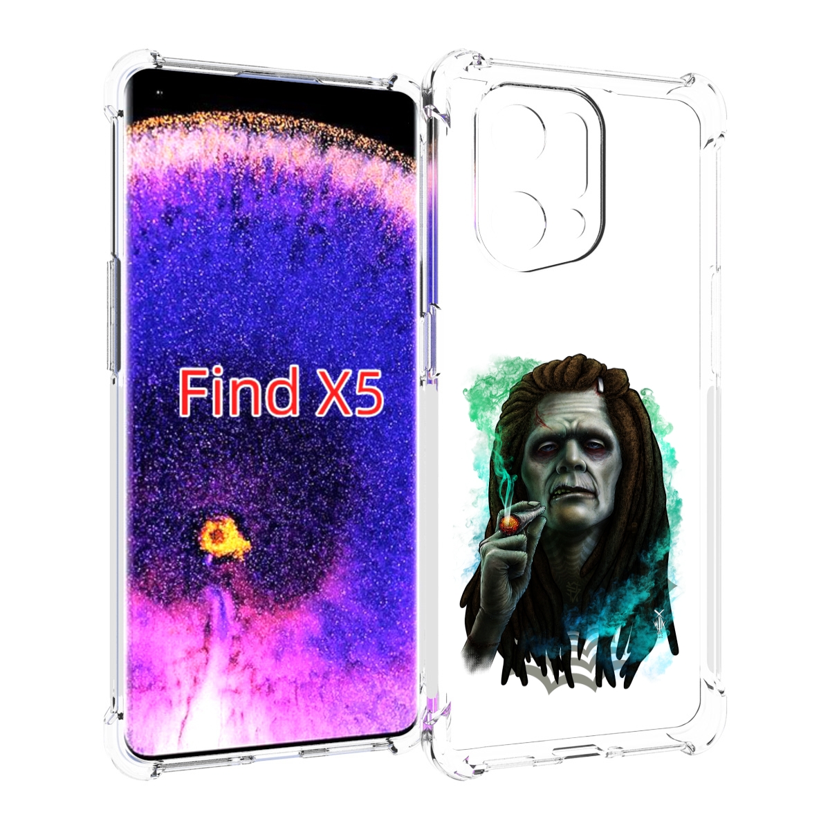 

Чехол MyPads зеленый мужчина с сигаретой для Oppo Find X5, Прозрачный, Tocco