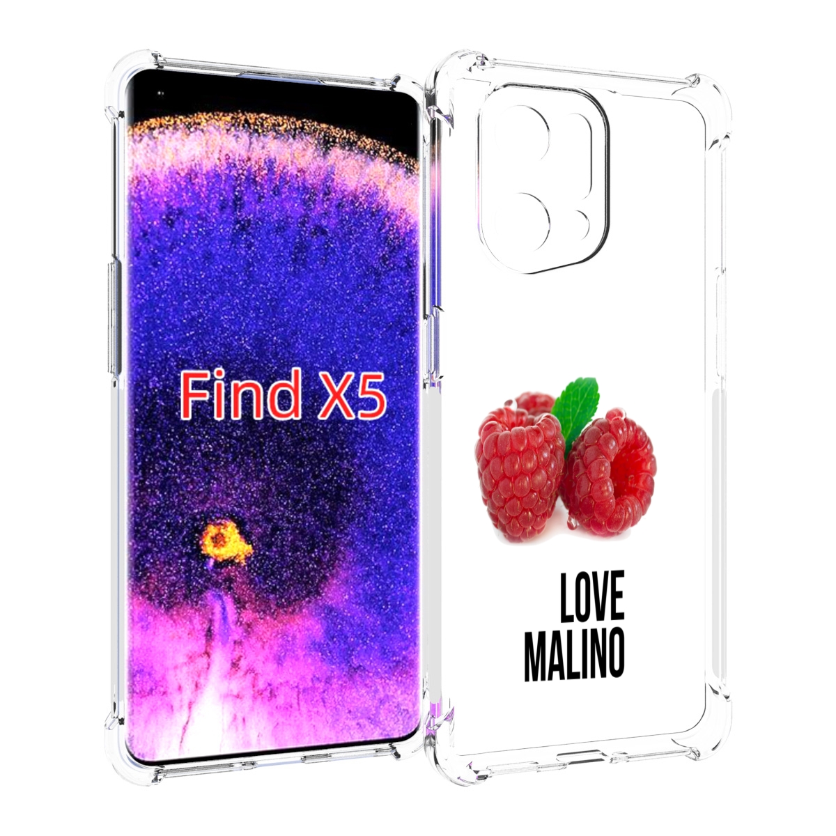 

Чехол MyPads Бренд лове малино для Oppo Find X5, Прозрачный, Tocco