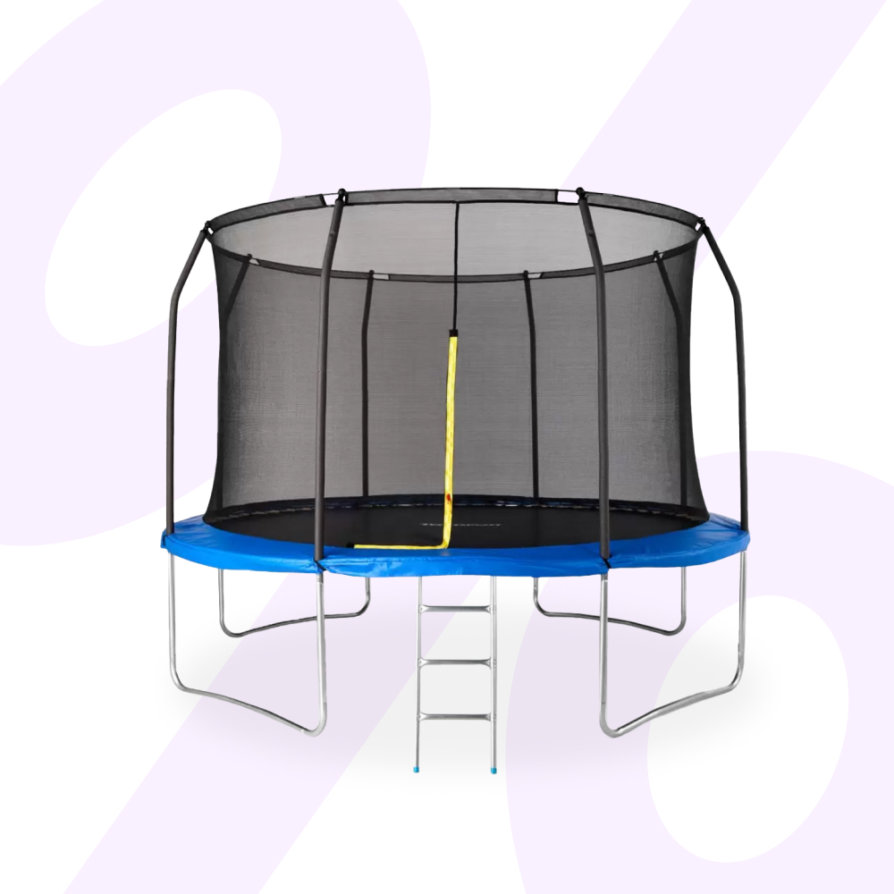 Батут TechSport, TX-TF 12ft (366 см), чёрно-синий