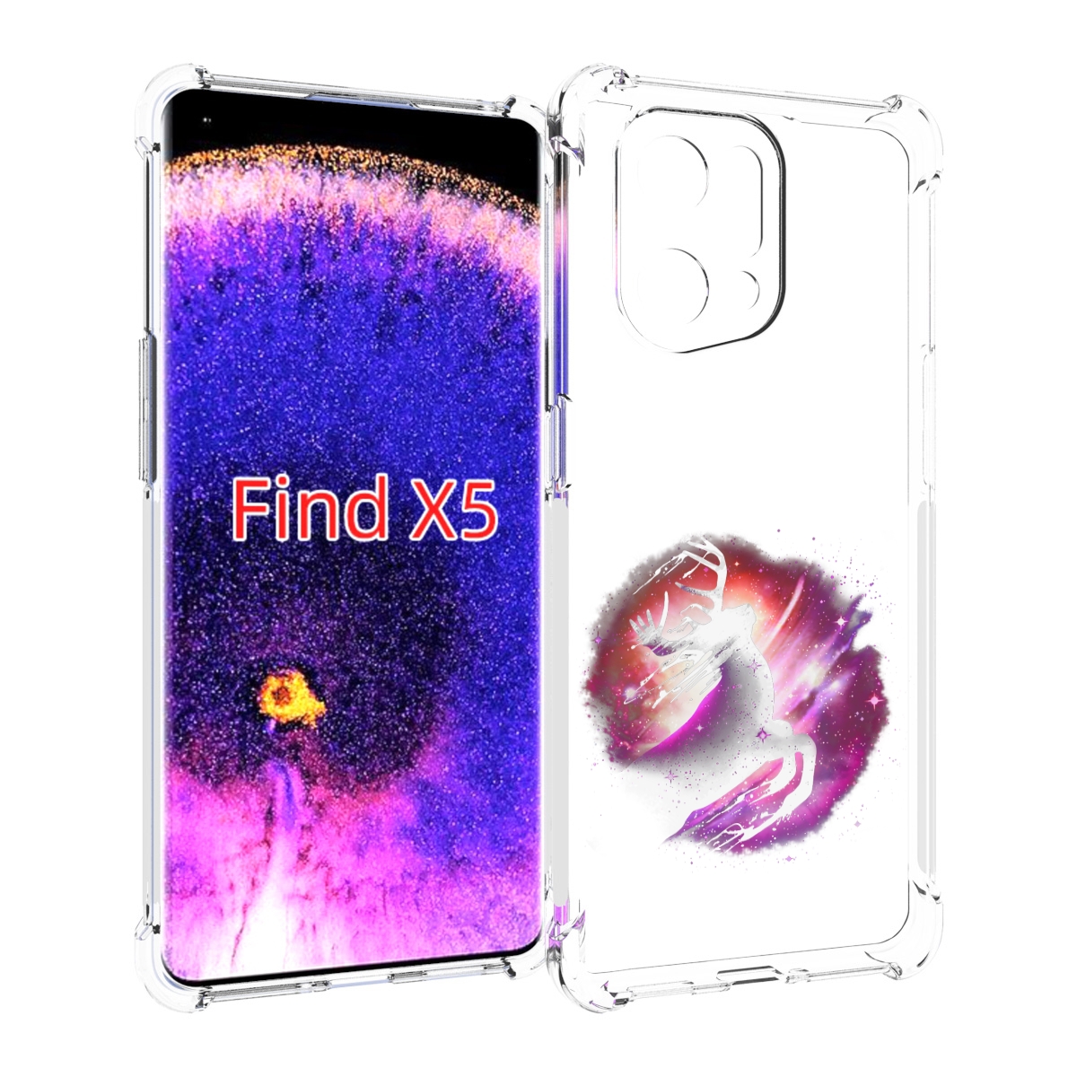 

Чехол MyPads звездный олень для Oppo Find X5, Прозрачный, Tocco