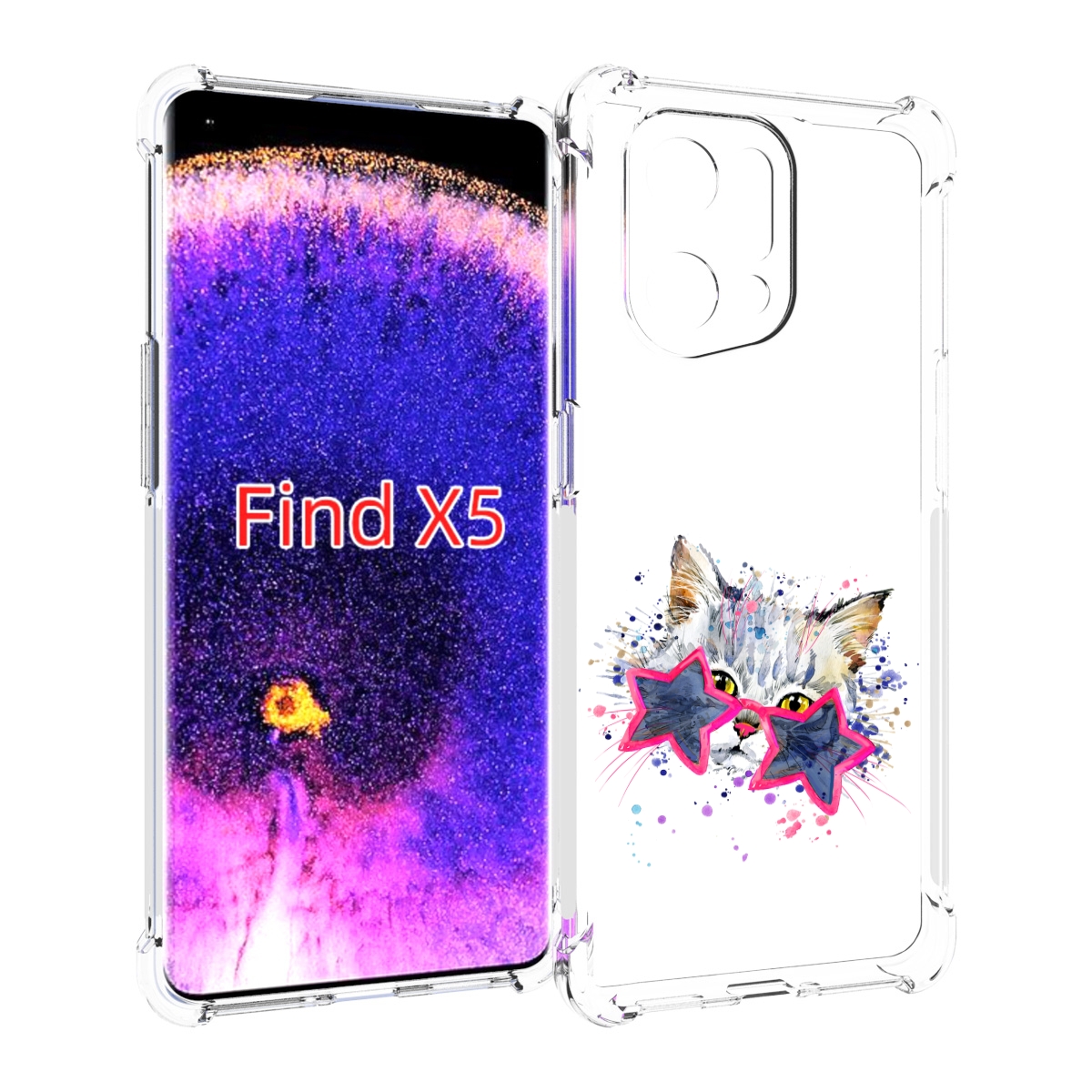 

Чехол MyPads звездные очки для Oppo Find X5, Прозрачный, Tocco