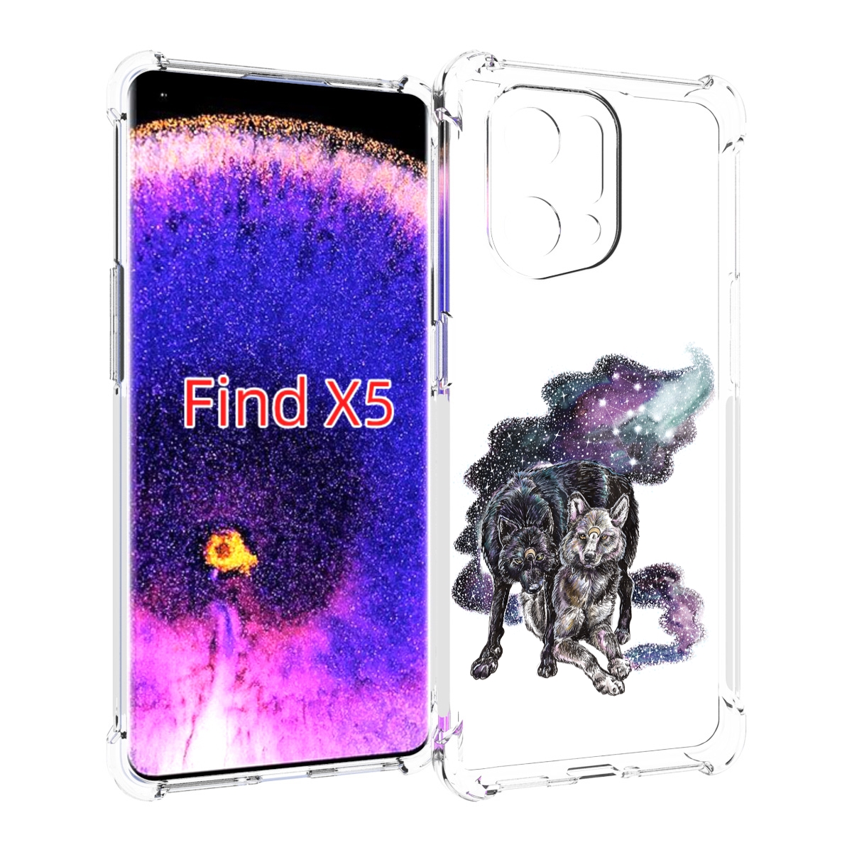 

Чехол MyPads звездные волки для Oppo Find X5, Прозрачный, Tocco