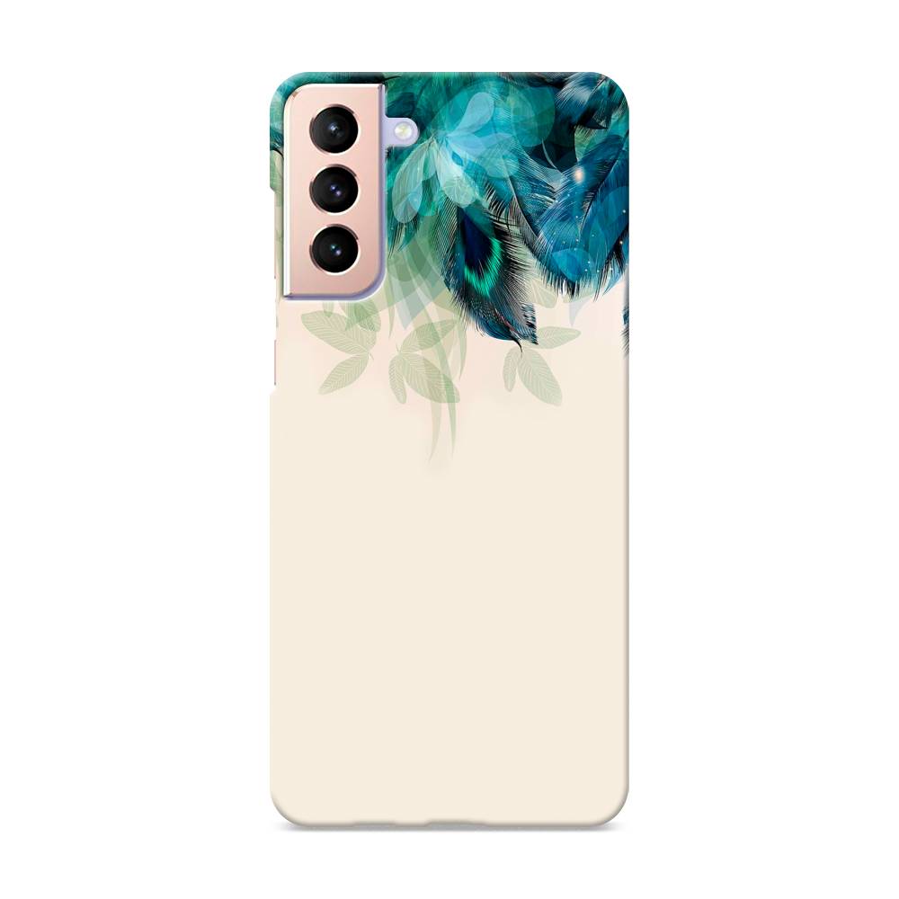 

Пластиковый чехол "Перья голубого цвета" на Samsung Galaxy S21 +, 2102120-1