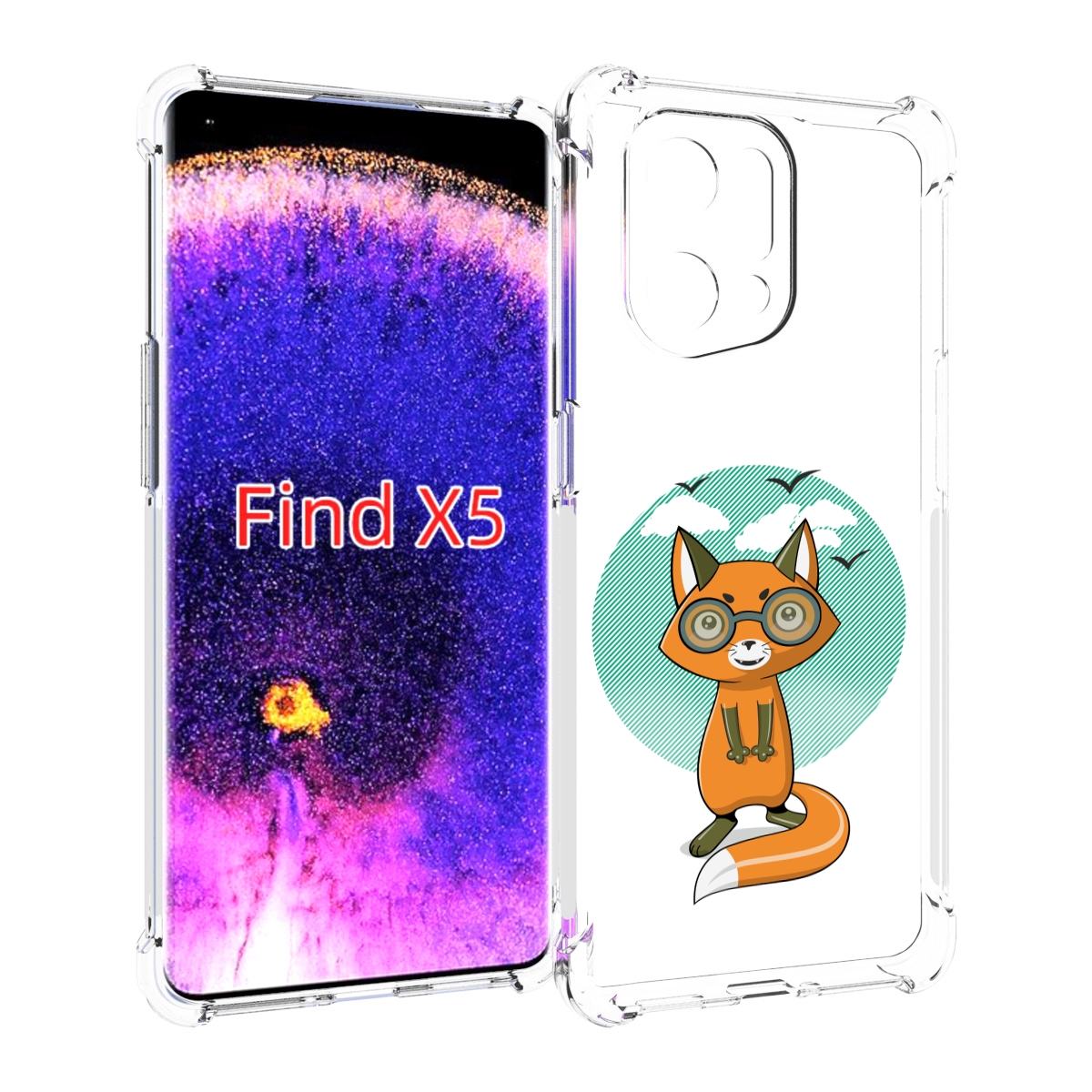 

Чехол MyPads задумчивая лиса для Oppo Find X5, Прозрачный, Tocco