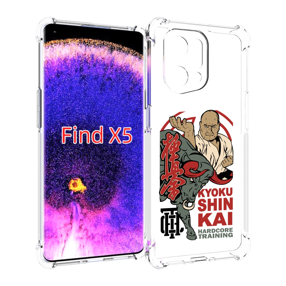 

Чехол MyPads единоборства рисунок для Oppo Find X5, Прозрачный, Tocco