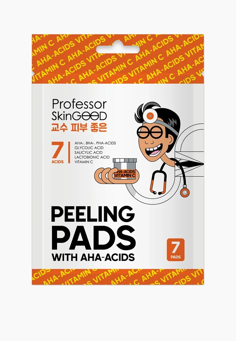 Пилинг-диски Professor SkinGOOD Peeling Pads с кислотами и витамином C 7 шт в уп 2 уп