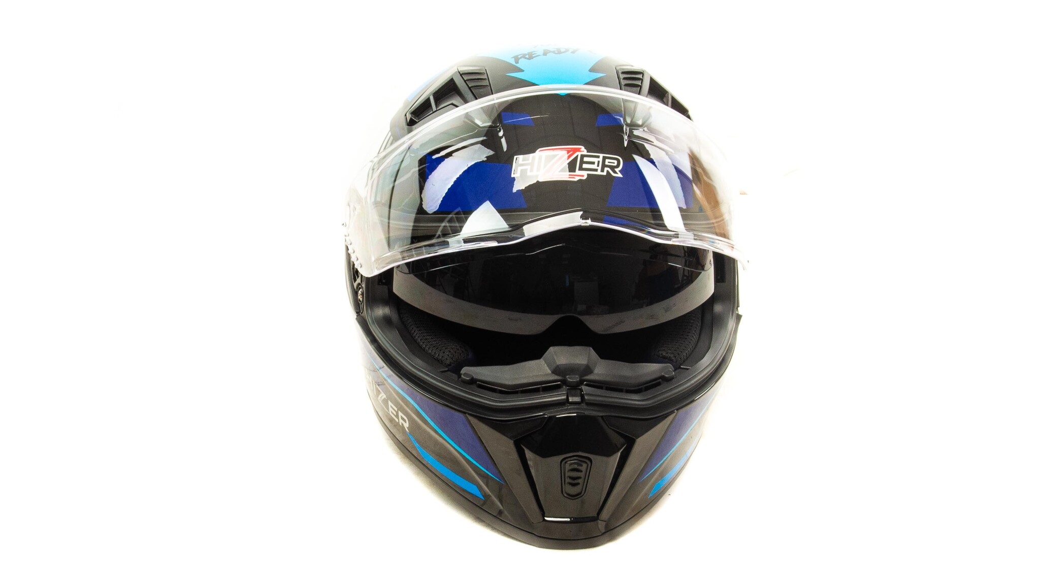 

Шлем мото интеграл HIZER J5320 (XL) #1 black/blue (2 визора)