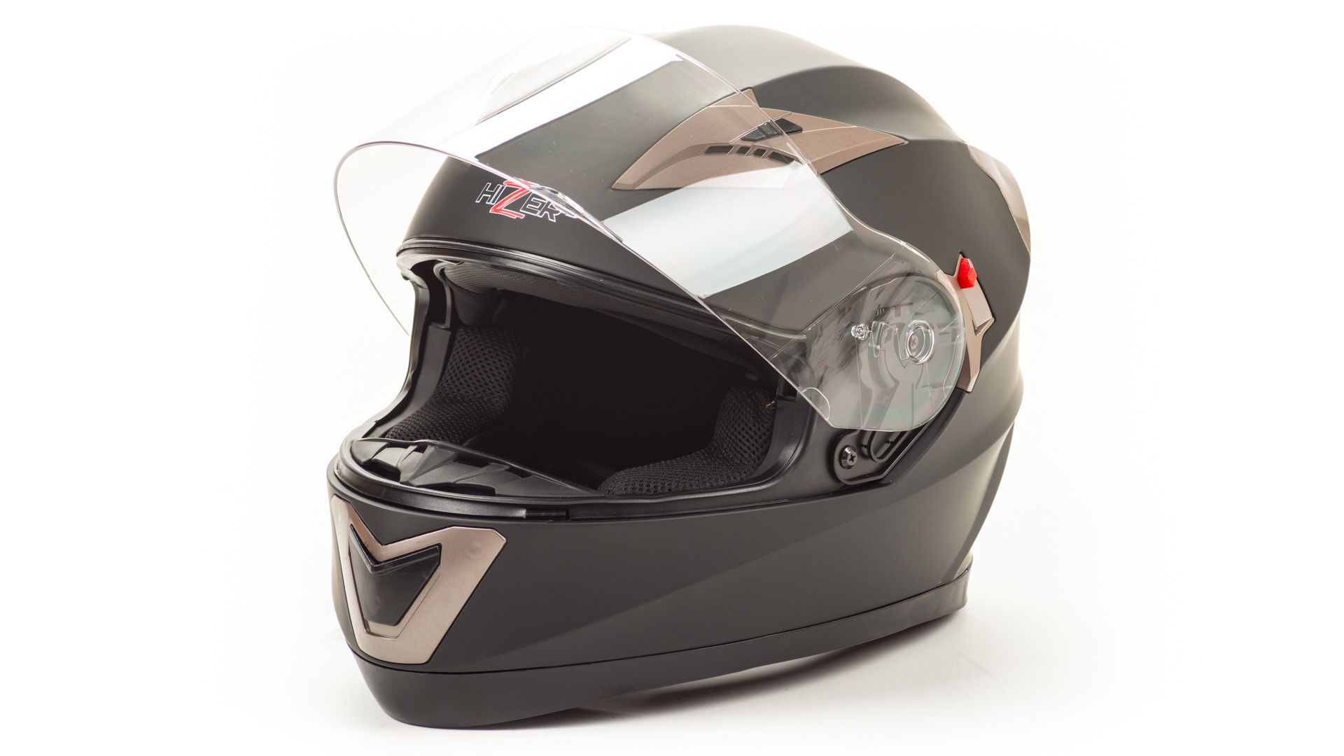 Шлем мото интеграл HIZER 529 (XL) #1 matte-black (2 визора)