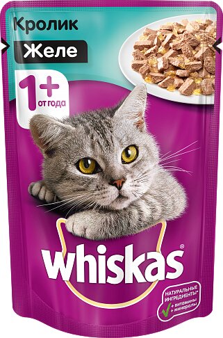 

Влажный корм Whiskas с кроликом для кошек 75 г