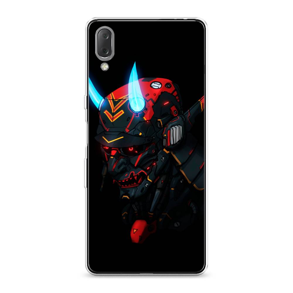 фото Силиконовый чехол "неоновый самурай" на sony xperia l3 awog