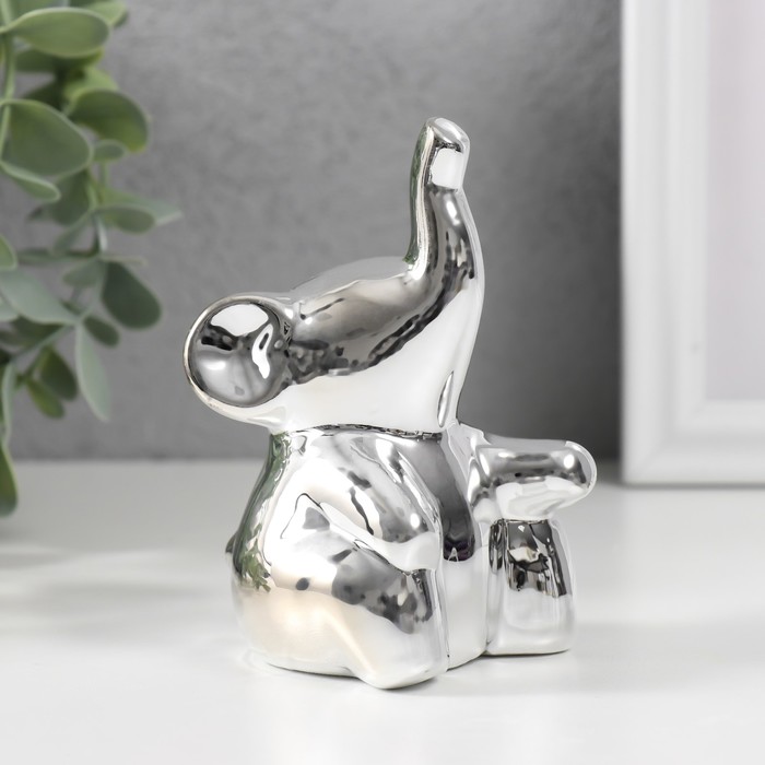 

Сувенир Слоник сидит серебро 4,5х5,5х10 см