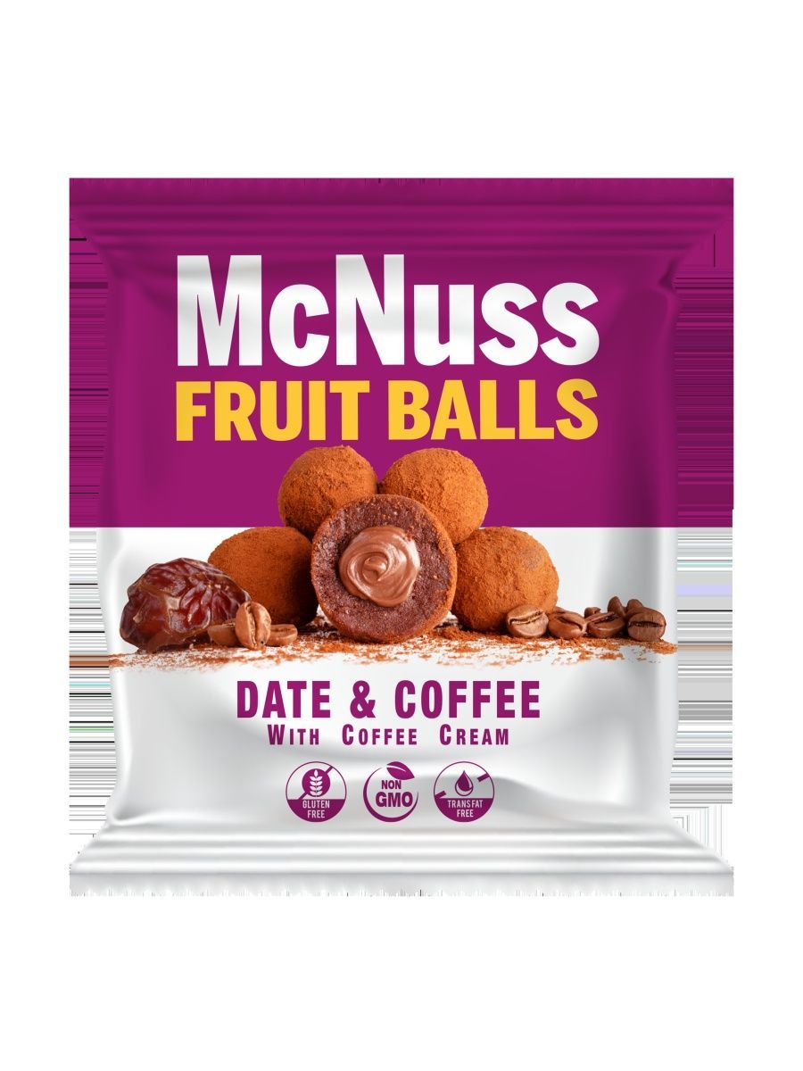 

Снеки McNuss из финика с турецким кофе кремом и какао, 40 г