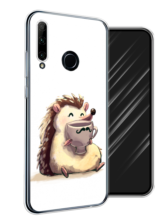 

Чехол Awog на Honor 20 Lite 2019 "Еж кофеман", Белый;коричневый;бежевый, 68950-10