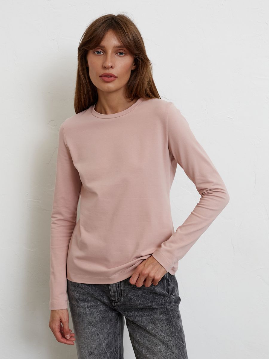 

Лонгслив женский Annemore BASIC розовый 48 RU, BASIC