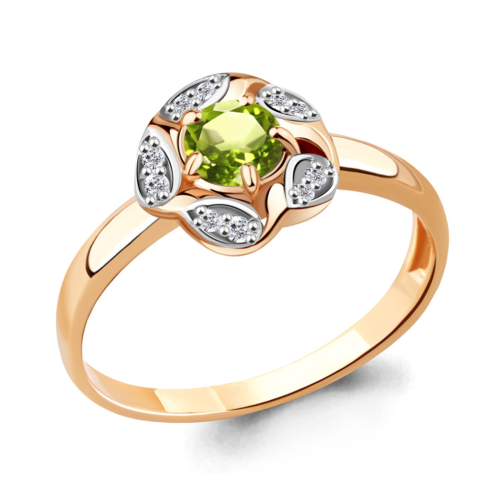 

Кольцо из серебра с хризолитом р.  Aquamarine 6915907А_925_з, 6915907А_925_з