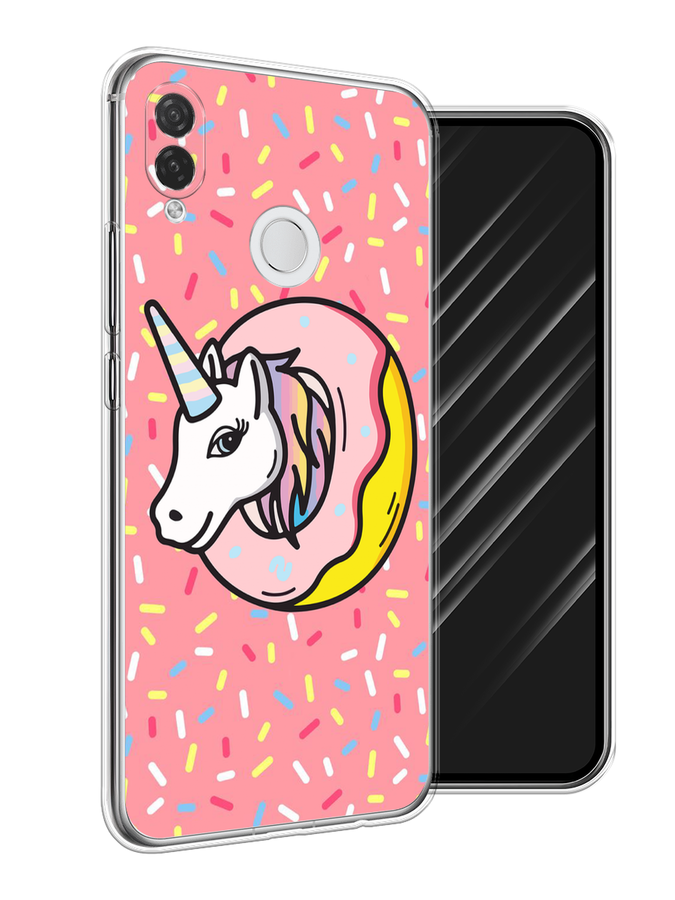 

Чехол Awog на Huawei P Smart Plus "Единорог в пончике", Розовый;желтый;белый, 68250-2