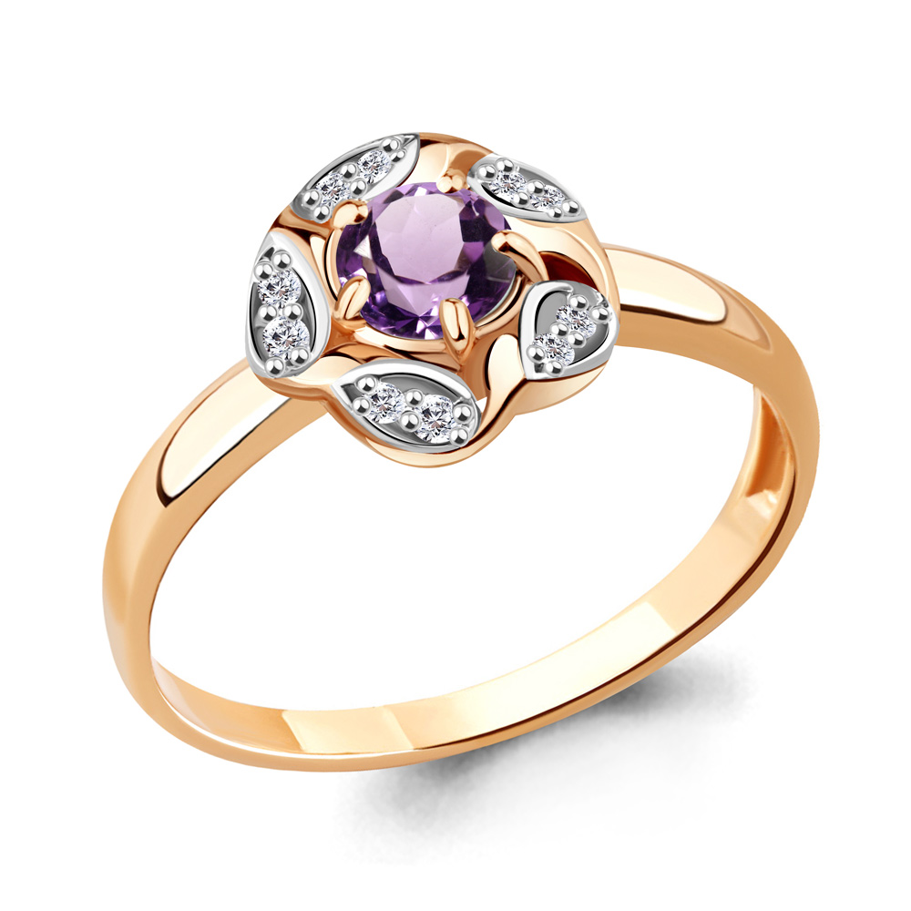

Кольцо из серебра с аметистом р. , Aquamarine 6915904А_925_з, 6915904А_925_з
