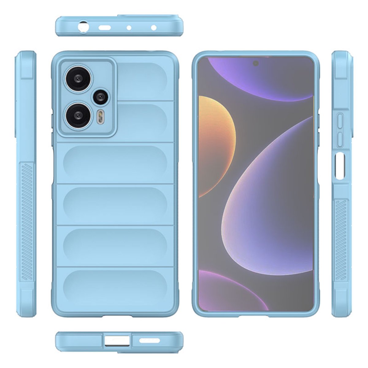 

Противоударный чехол Flexible Case для Redmi Note 12 Turbo ,голубой, 394101948