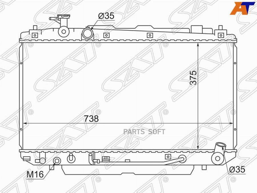 

Радиатор Toyota Rav4 1/2az 2.0/2.4 00-05 Sat арт. TY0004-ACA20