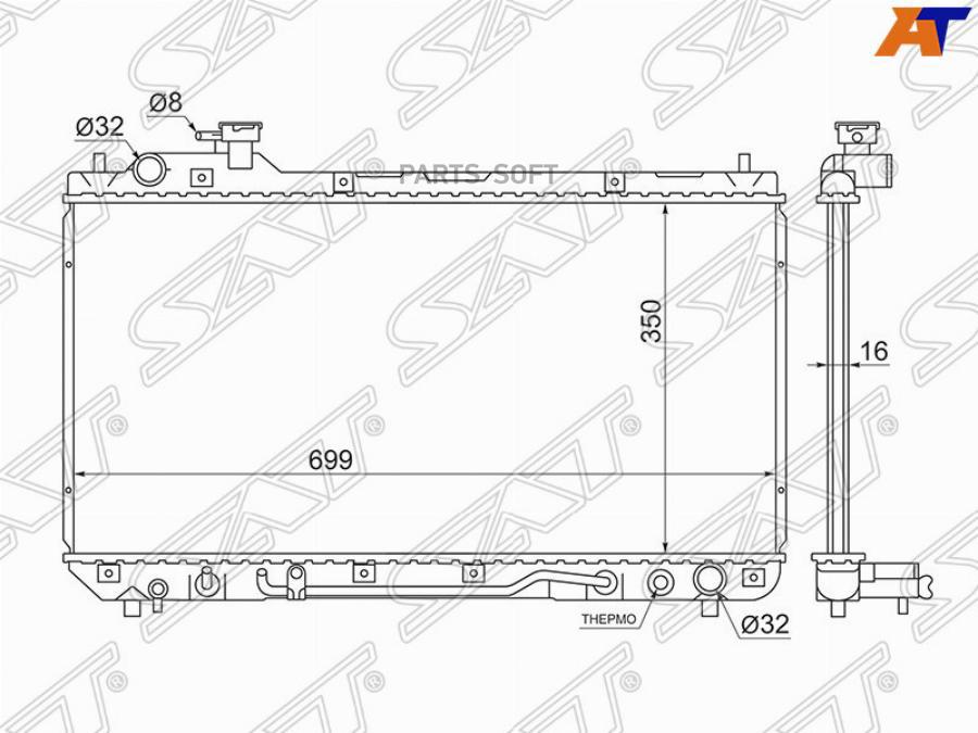 

Радиатор Toyota Rav4 98-00 Sat арт. TY0004-10-2R