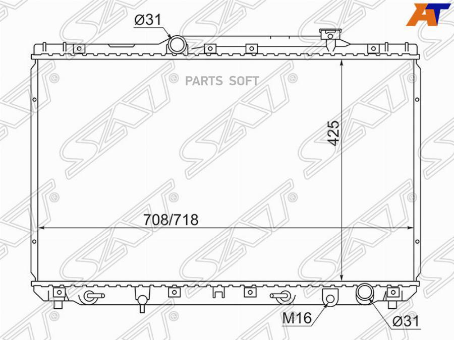 

Радиатор Toyota Camry/Scepter Sxv10 2.2 92-95 Sat арт. TY0003-SXV10