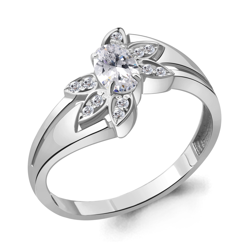 

Кольцо из серебра с фианитом р. 19,5 Aquamarine 69156А_925_р, 69156А_925_р
