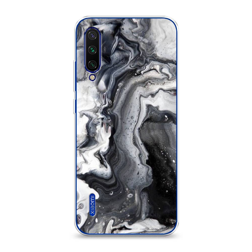 фото Силиконовый чехол "бело-черные сложные полосы" на xiaomi mi cc9e awog