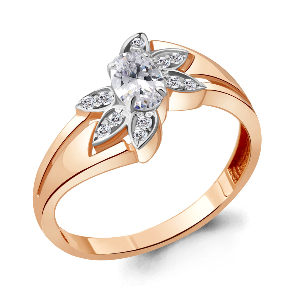 

Кольцо из серебра с фианитом р.  Aquamarine 69156А_925_з, 69156А_925_з