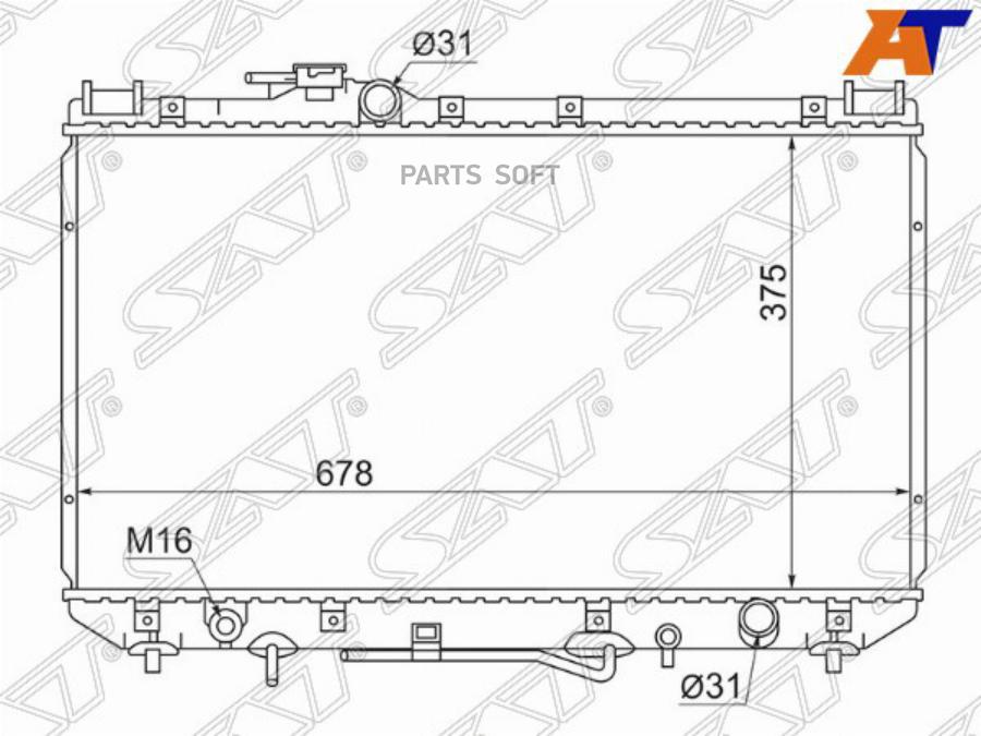 

Радиатор Toyota Camry/Vista 3s/4s 90-94 Sat арт. TY0003-SV30