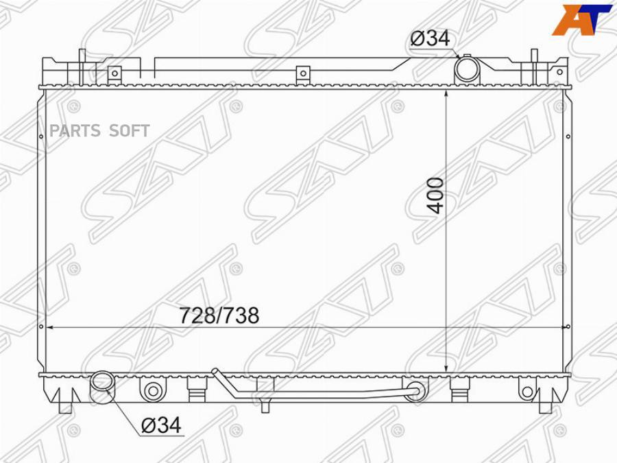 

Радиатор Toyota Camry/Solara 03-08/Windom/Lexus Es300 3.0 01-06 Sat арт. TY0003-MCV30