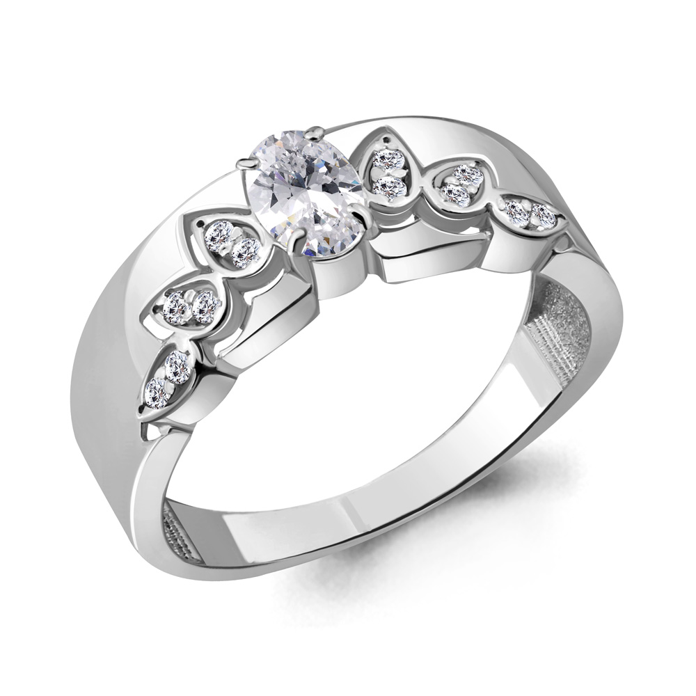 

Кольцо из серебра с фианитом р. 20,5 Aquamarine 69154А_925_р, 69154А_925_р