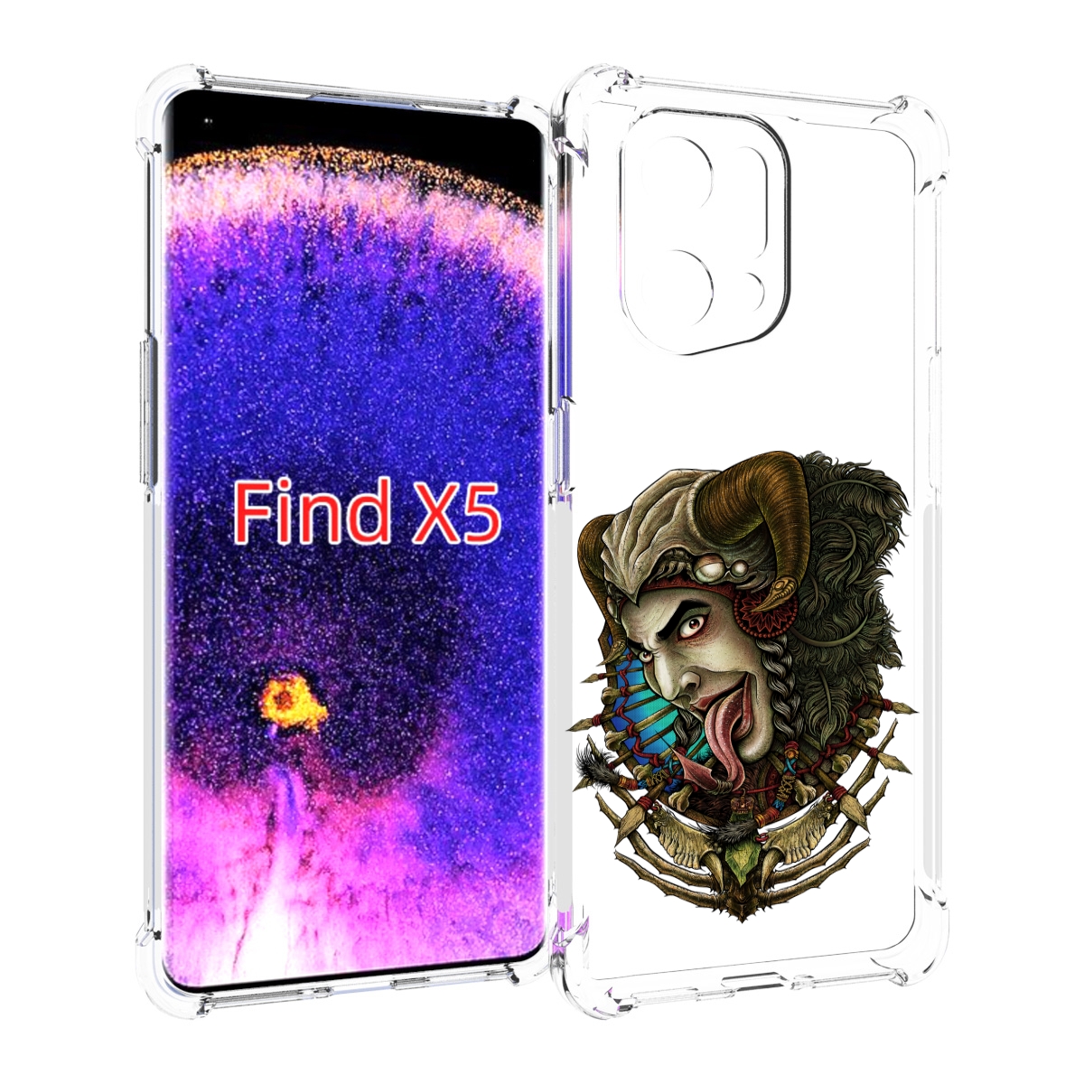 

Чехол MyPads длинный язык для Oppo Find X5, Прозрачный, Tocco