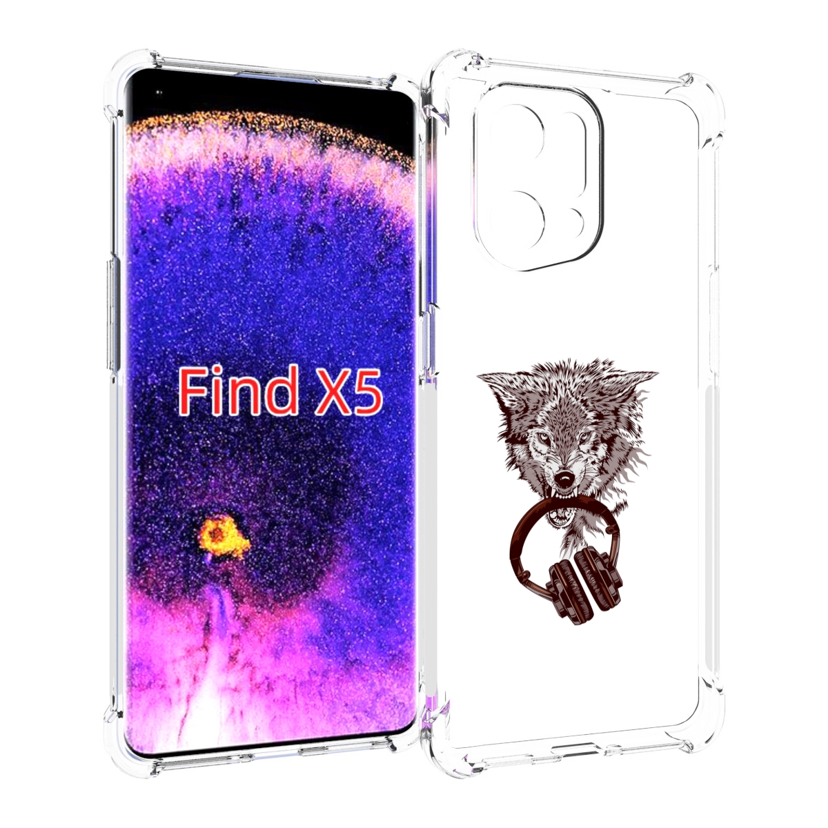 

Чехол MyPads дикий волк для Oppo Find X5, Прозрачный, Tocco
