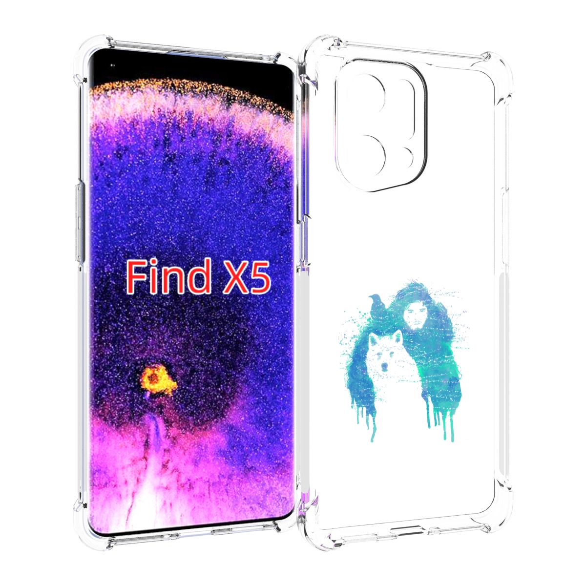 

Чехол MyPads джон сноу для Oppo Find X5, Прозрачный, Tocco