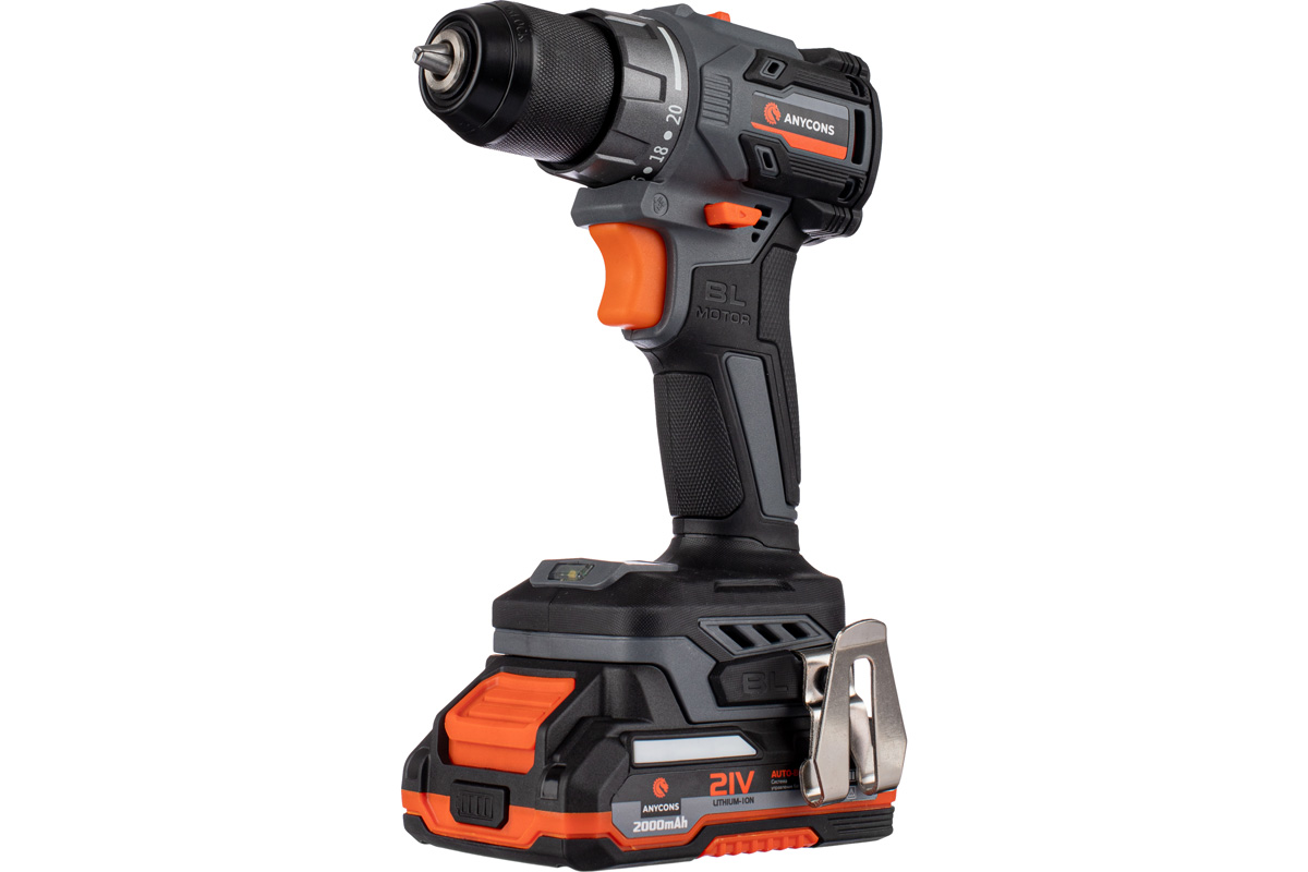 Аккумуляторная безударная дрель-шуруповерт Anycons RB-DB2101-В 21V 1120000₽