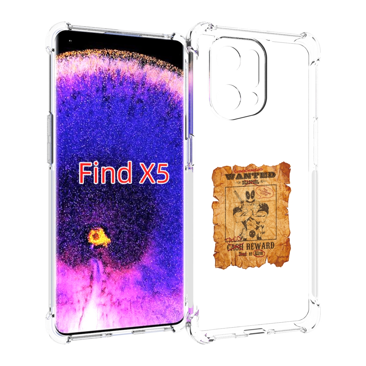 

Чехол MyPads дедпул для Oppo Find X5, Прозрачный, Tocco