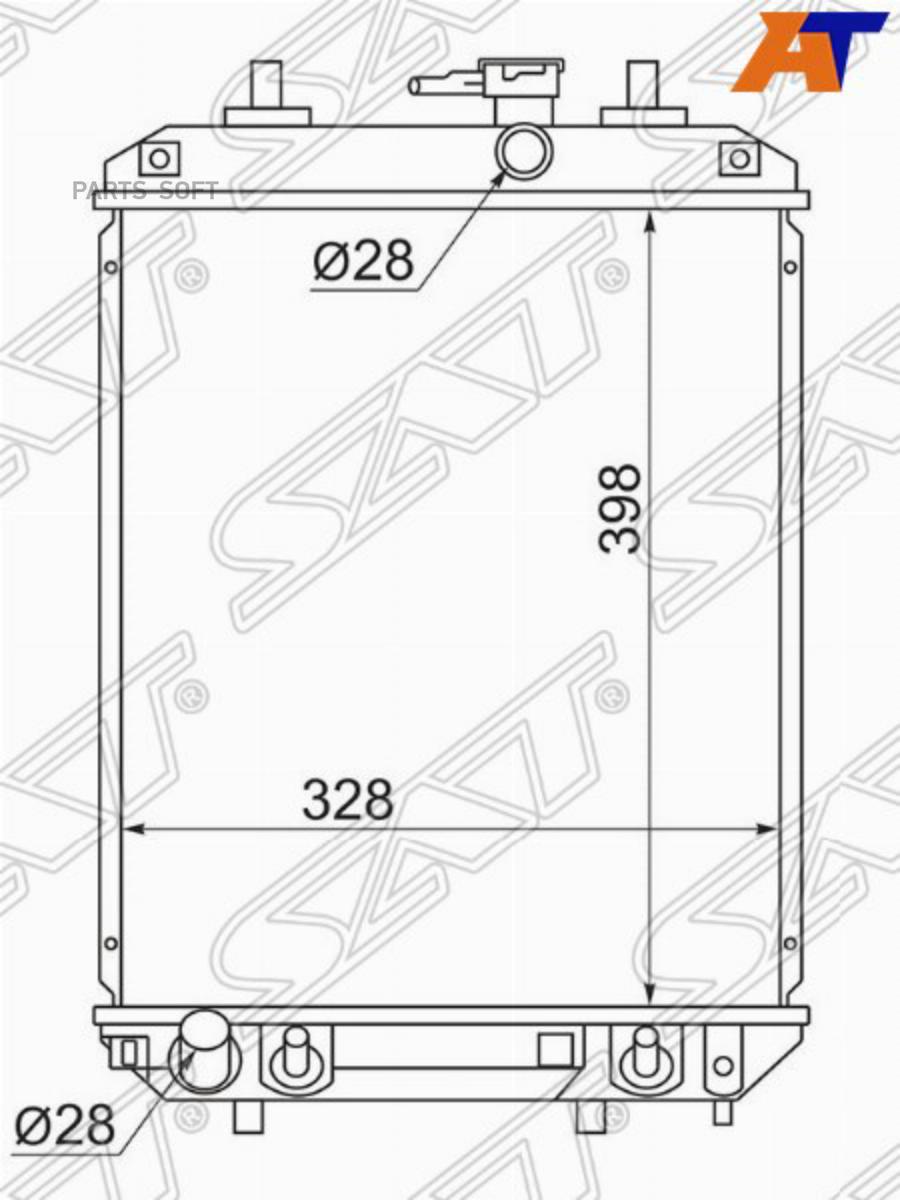 

Радиатор Toyota Passo/Daihatsu Boon 1kr 04- Sat арт. TY00013