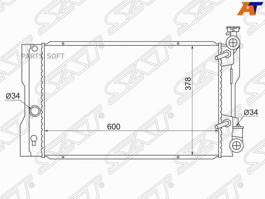 

Радиатор Toyota Corolla/Matrix 08-/Pontiac Vibe 08- Usa Sat арт. TY0001-140